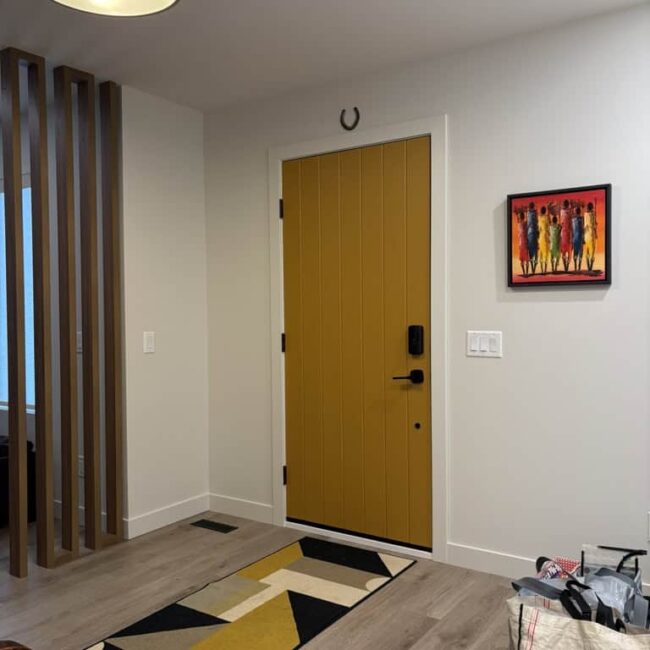 front door painted yellow