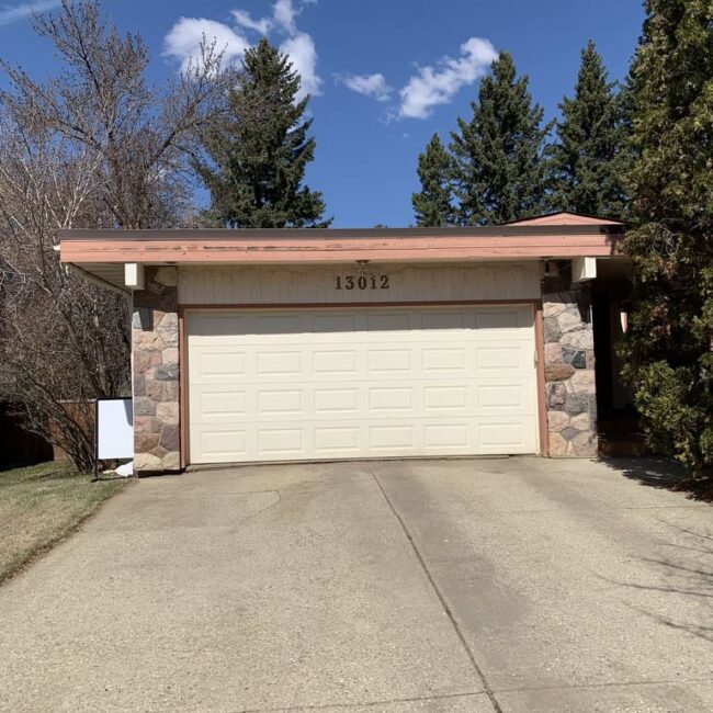 garage door with new paint
