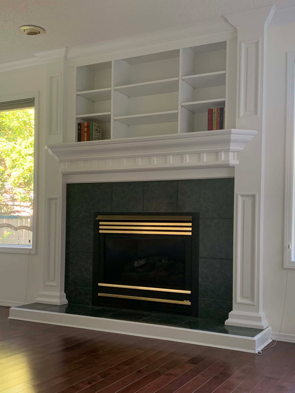 fireplace in a living room