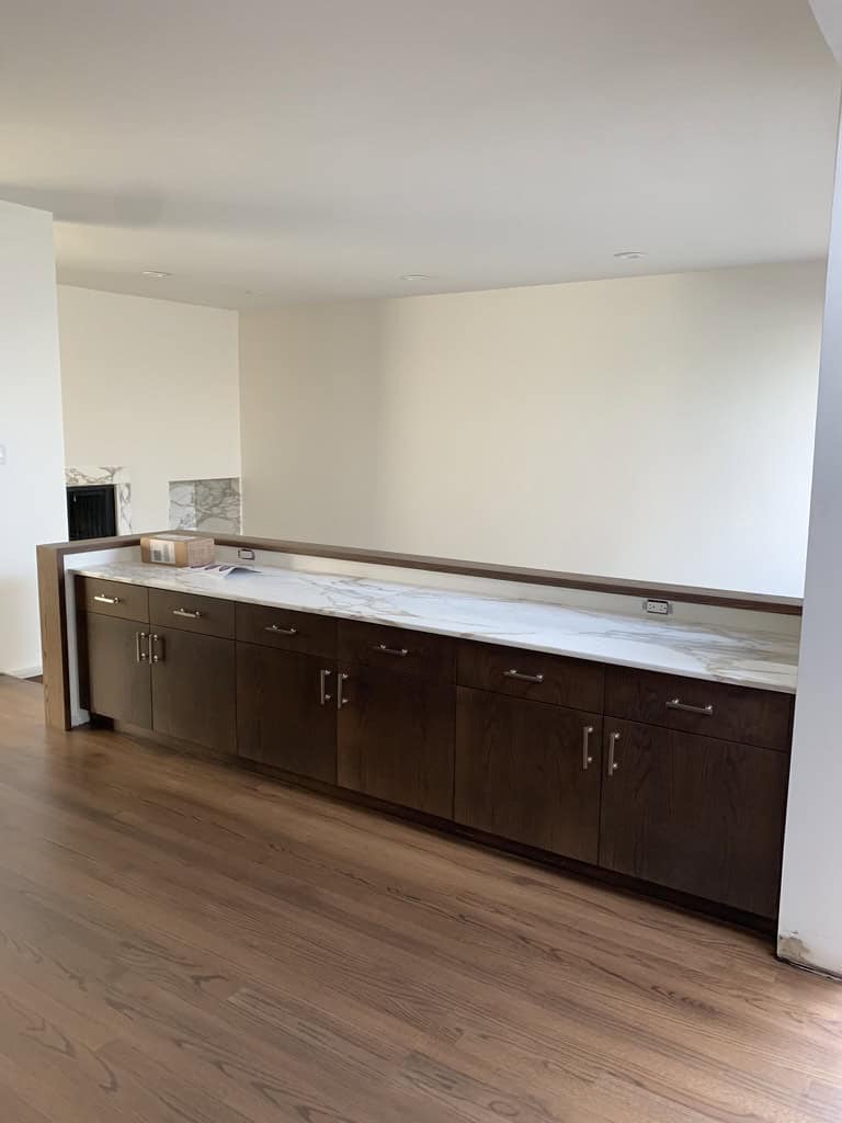 freshly painted cabinets