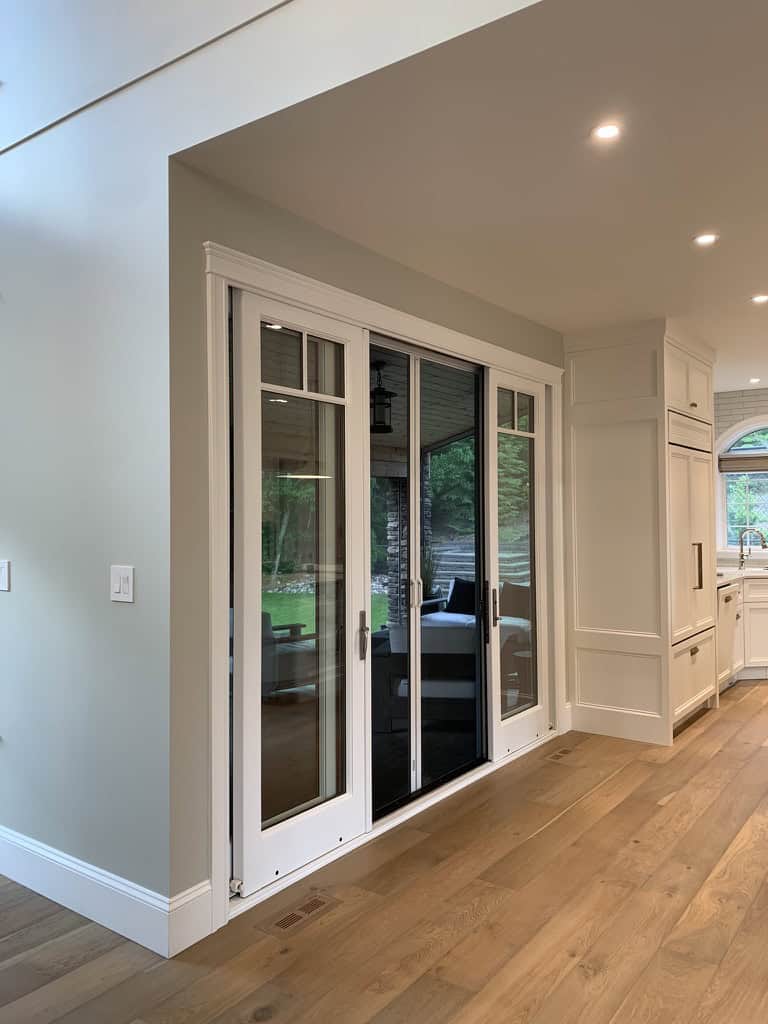 Sliding Doors after being painted