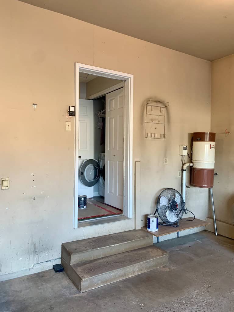interior garage that is unfinished