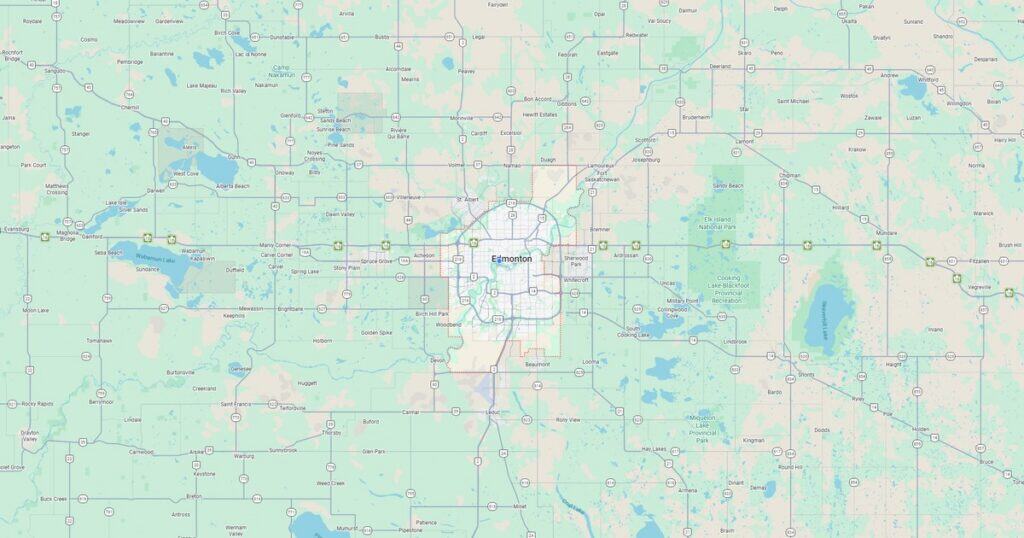 Map of Springfield, Illinois showing streets, highways, and nearby water bodies.